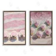 Annabelle Hall | Pink Umbrellas on Beach