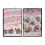 Annabelle Hall | Pink Umbrellas on Beach