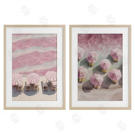 Annabelle Hall | Pink Umbrellas on Beach