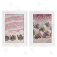 Annabelle Hall | Pink Umbrellas on Beach