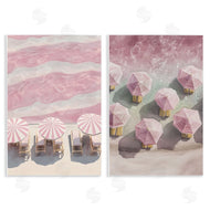 Annabelle Hall | Pink Umbrellas on Beach