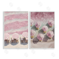 Annabelle Hall | Pink Umbrellas on Beach