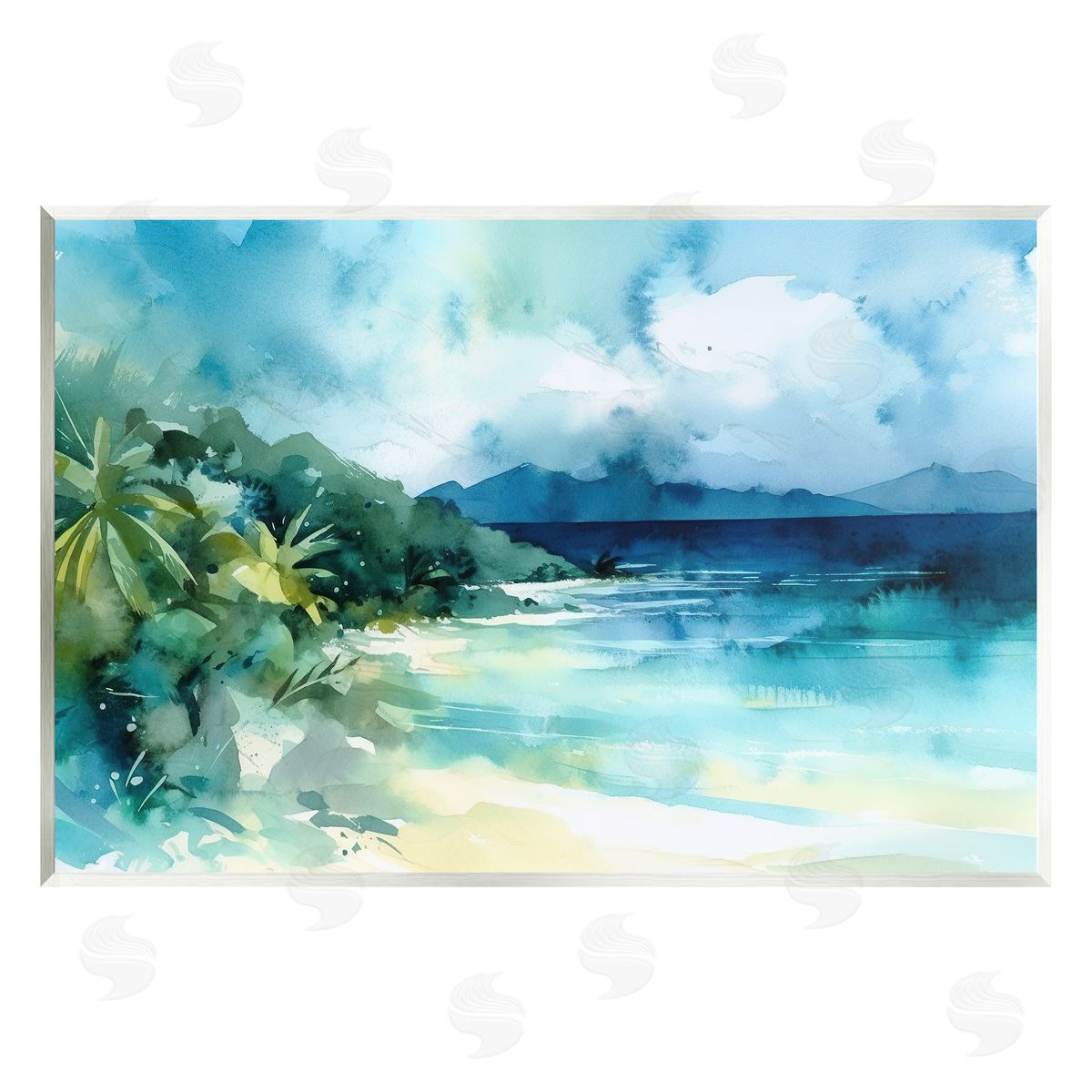 Andrea Haase Abstract Tropical Landscape Wall Plaque Artside_