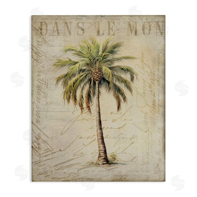 Andrea Haase Vintage Palm Tree Canvas Wall Art