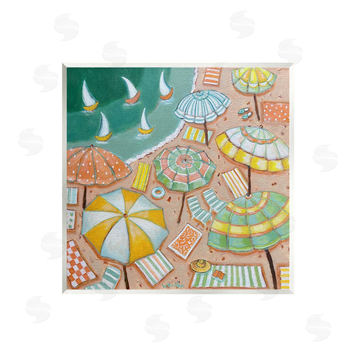 Holly Wojahn Modern Summer Beach Wall Plaque Artside_