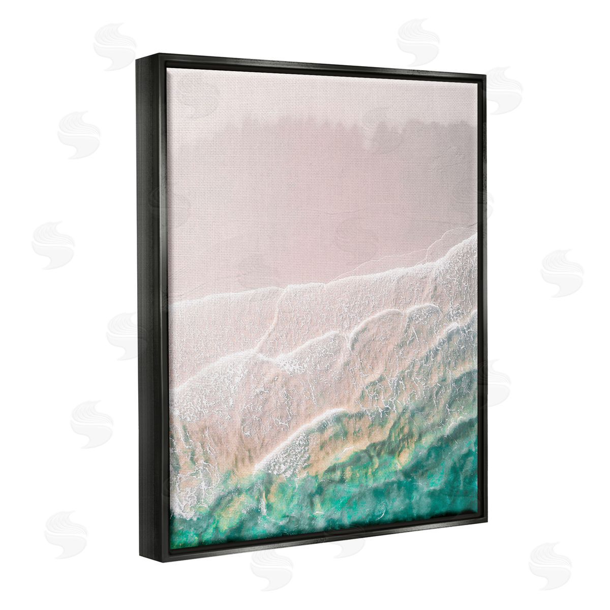 Incado Modern Beach Foam Black Floater Frame Canvas Artside_