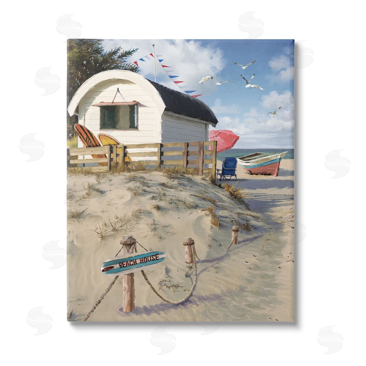 Jason Kirk Beach House Landscape Canvas Wall Art