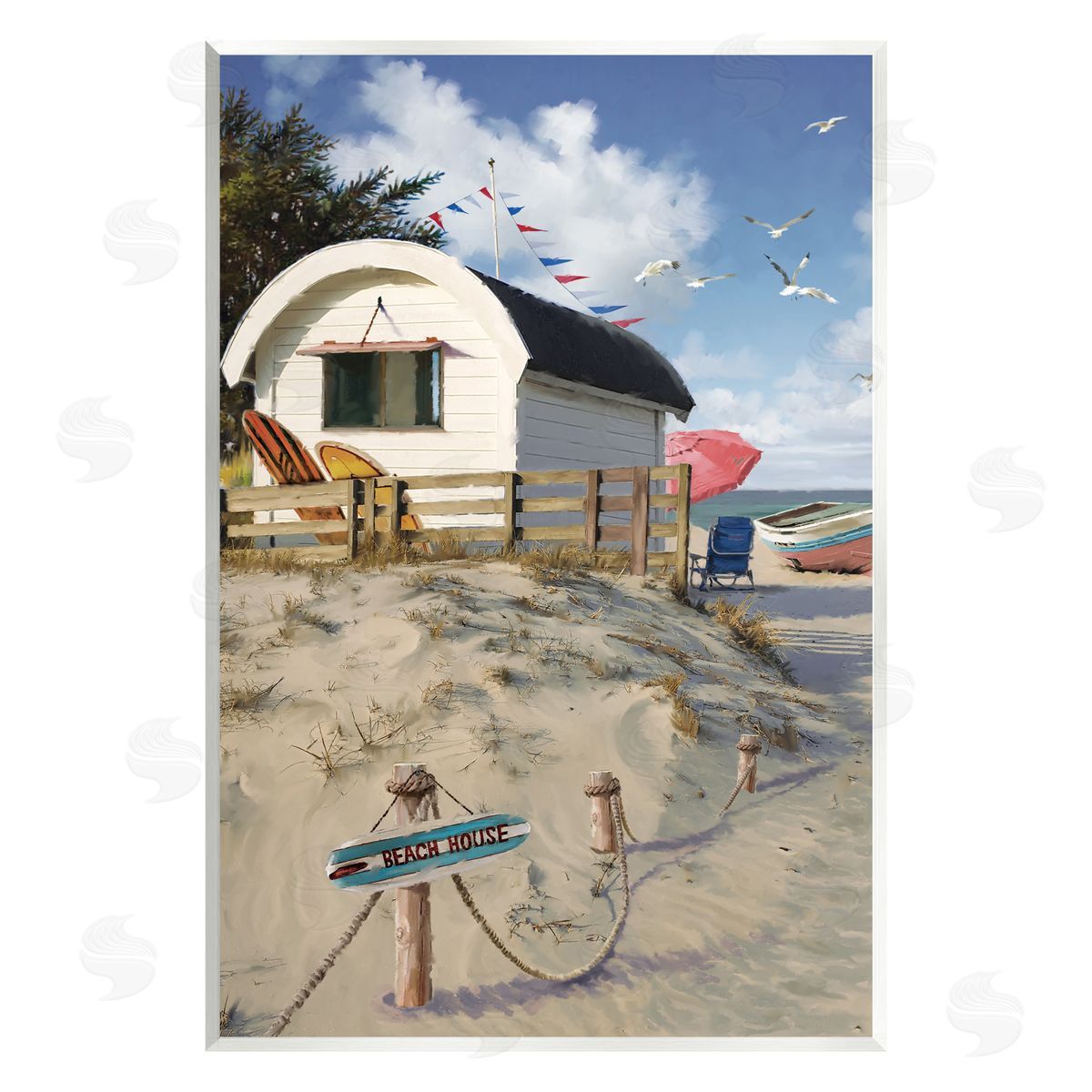 Jason Kirk Beach House Landscape Wall Plaque Artside_