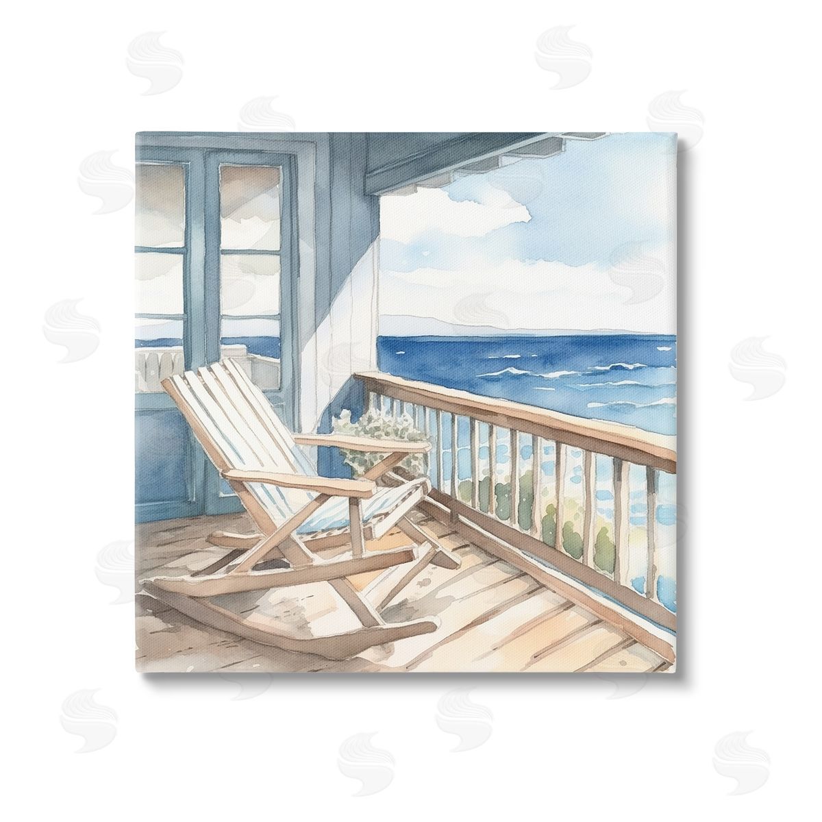 LSR Design Studio Seaside Porch View Canvas Wall Art