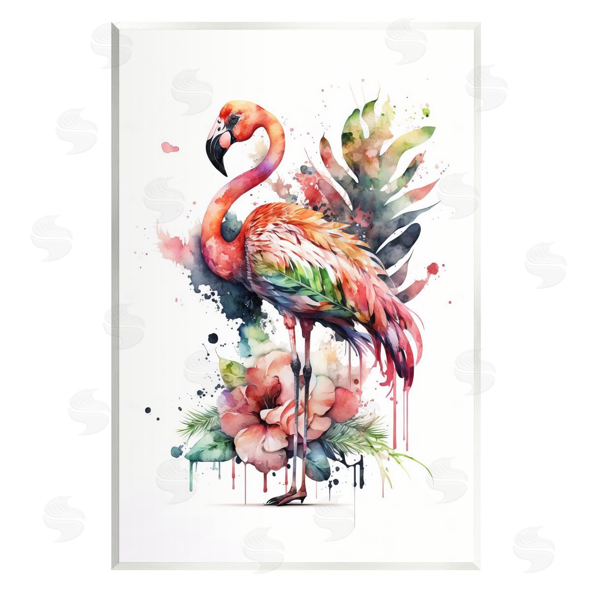 LSR Design Studio | Modern Splash Flamingo