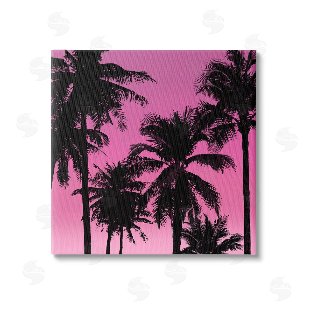 Mia Jensen Tropical Pink Palms Canvas Wall Art