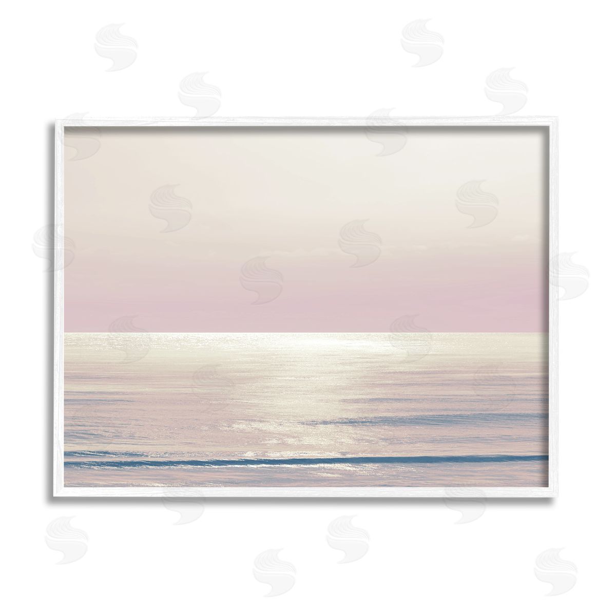Maggie Olsen Pastel Ocean Horizon White Framed Giclee Wall Artside_