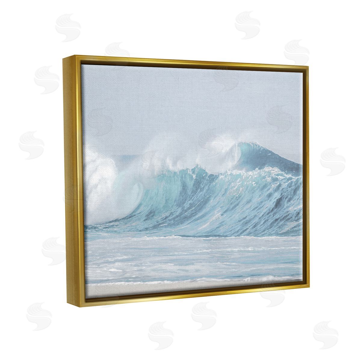 Maggie Olsen Ocean Tsunami Waves Gold Floater Frame Canvas Artside_