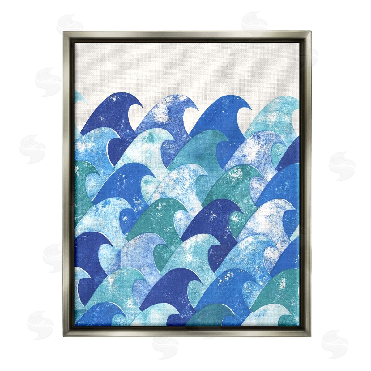Marie le Moal Abstract Sea Waves Gray Floater Frame Canvas Artside_