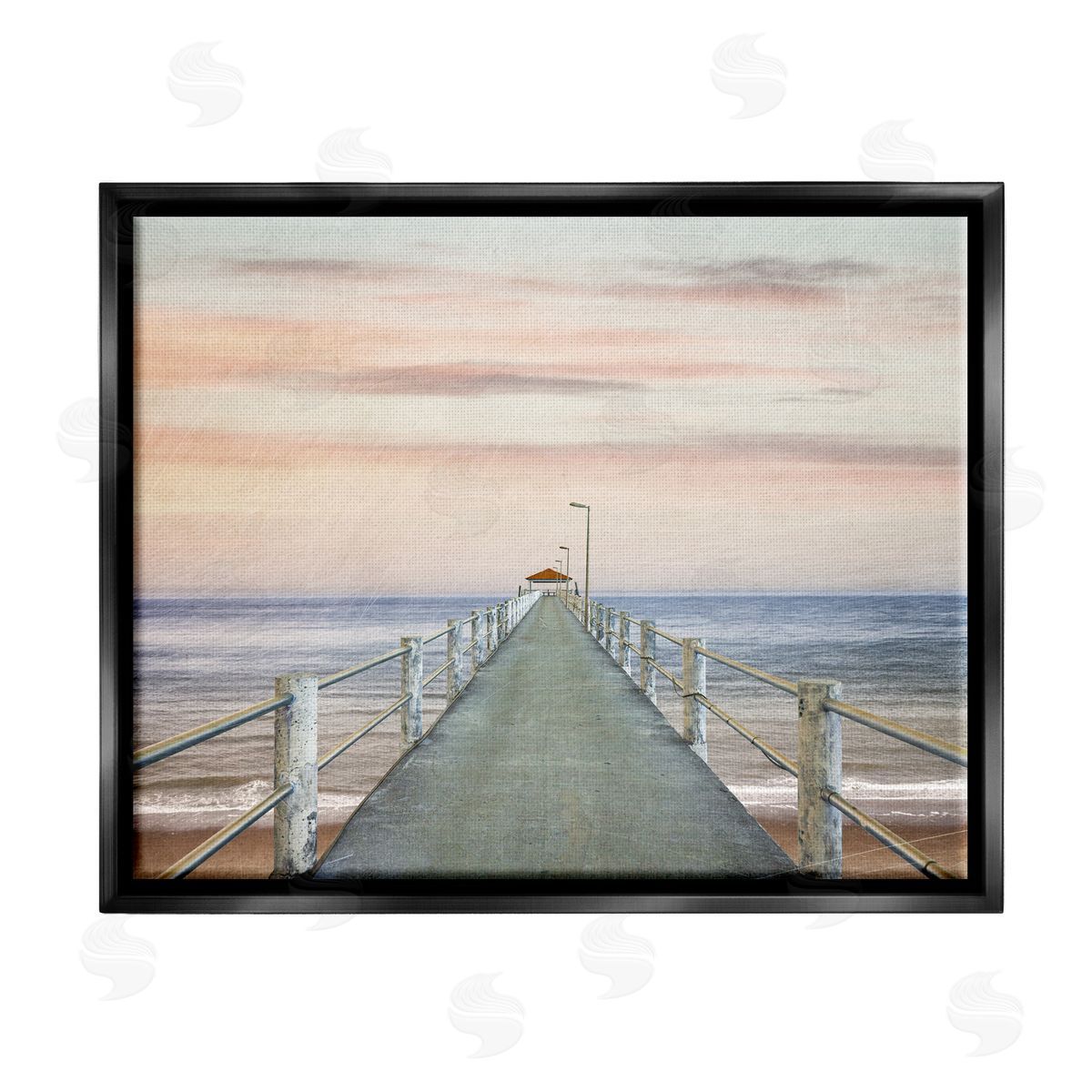 Marcus Prime Nautical Pier Walkway Black Floater Frame Canvas Artside_