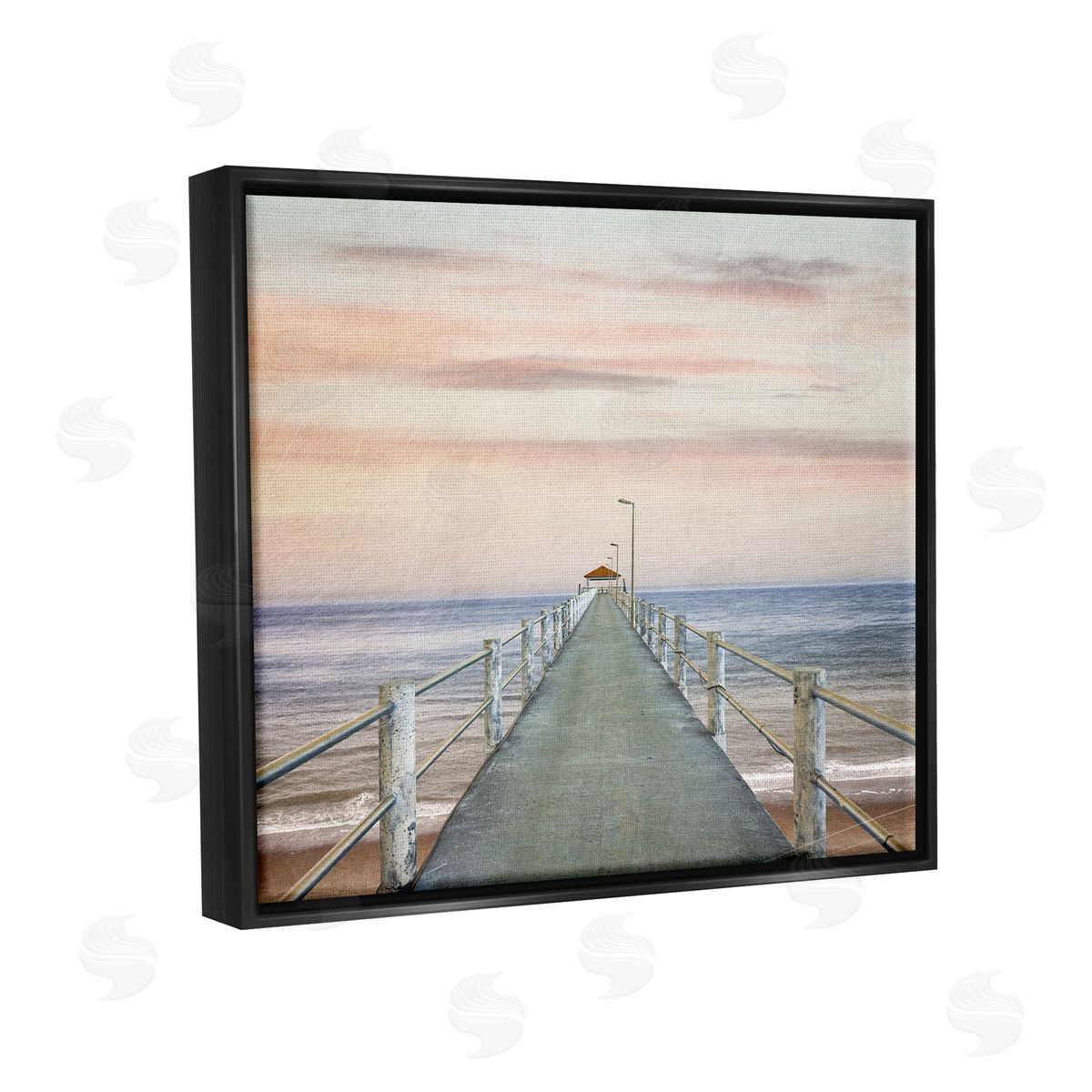 Marcus Prime Nautical Pier Walkway Black Floater Frame Canvas Artside_