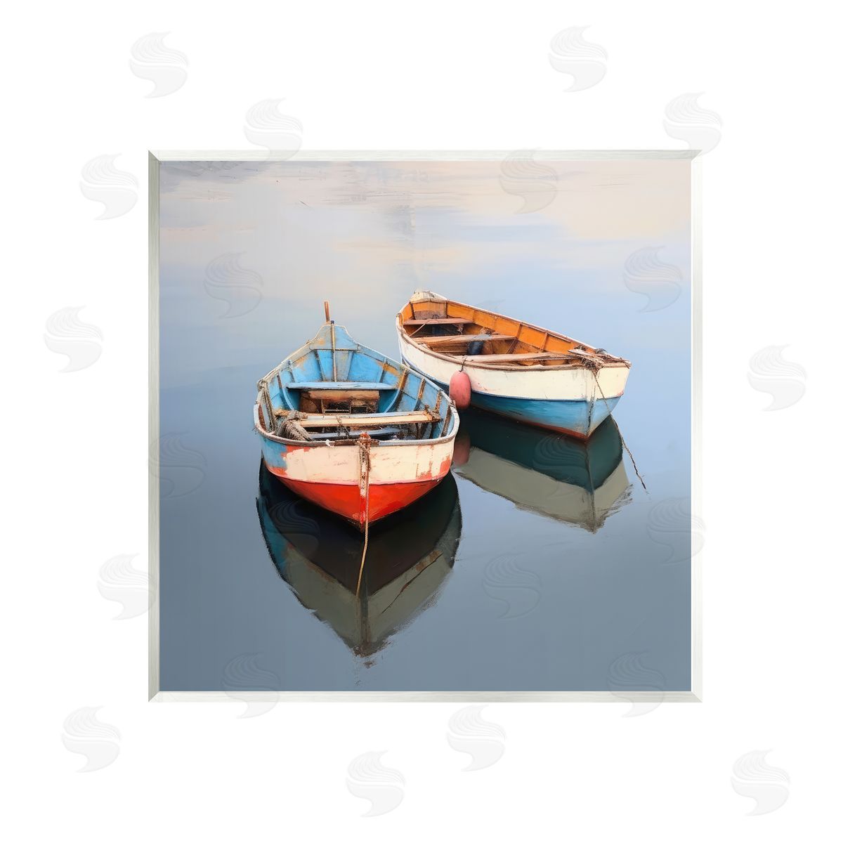 Irena Orlov Two Canoes in Lake Wall Plaque Artside_