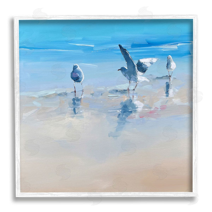 Craig Trewin Penny | Seagulls on Beach Painting