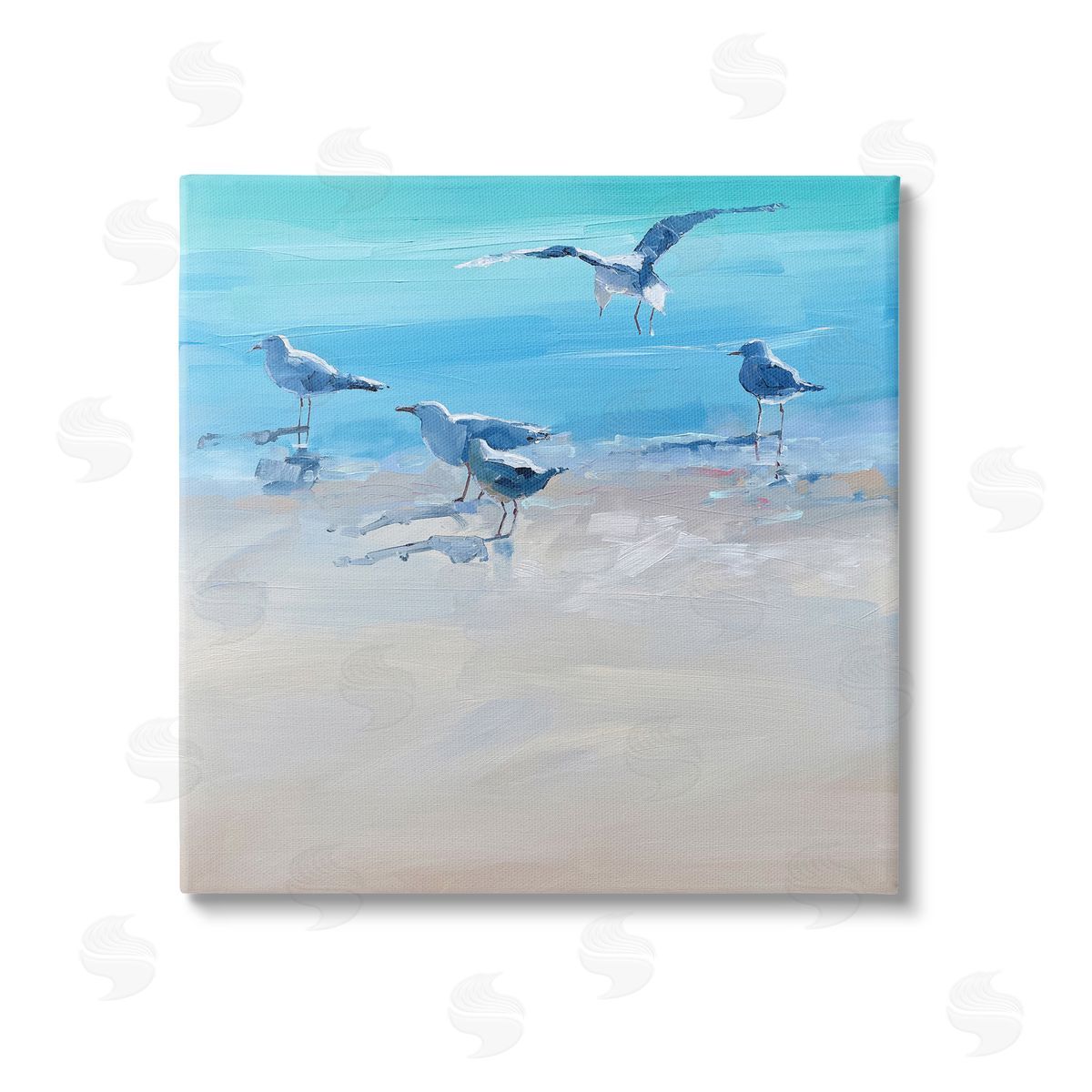 Craig Trewin Penny | Seagulls Grazing on Shore