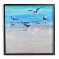 Craig Trewin Penny | Seagulls Grazing on Shore