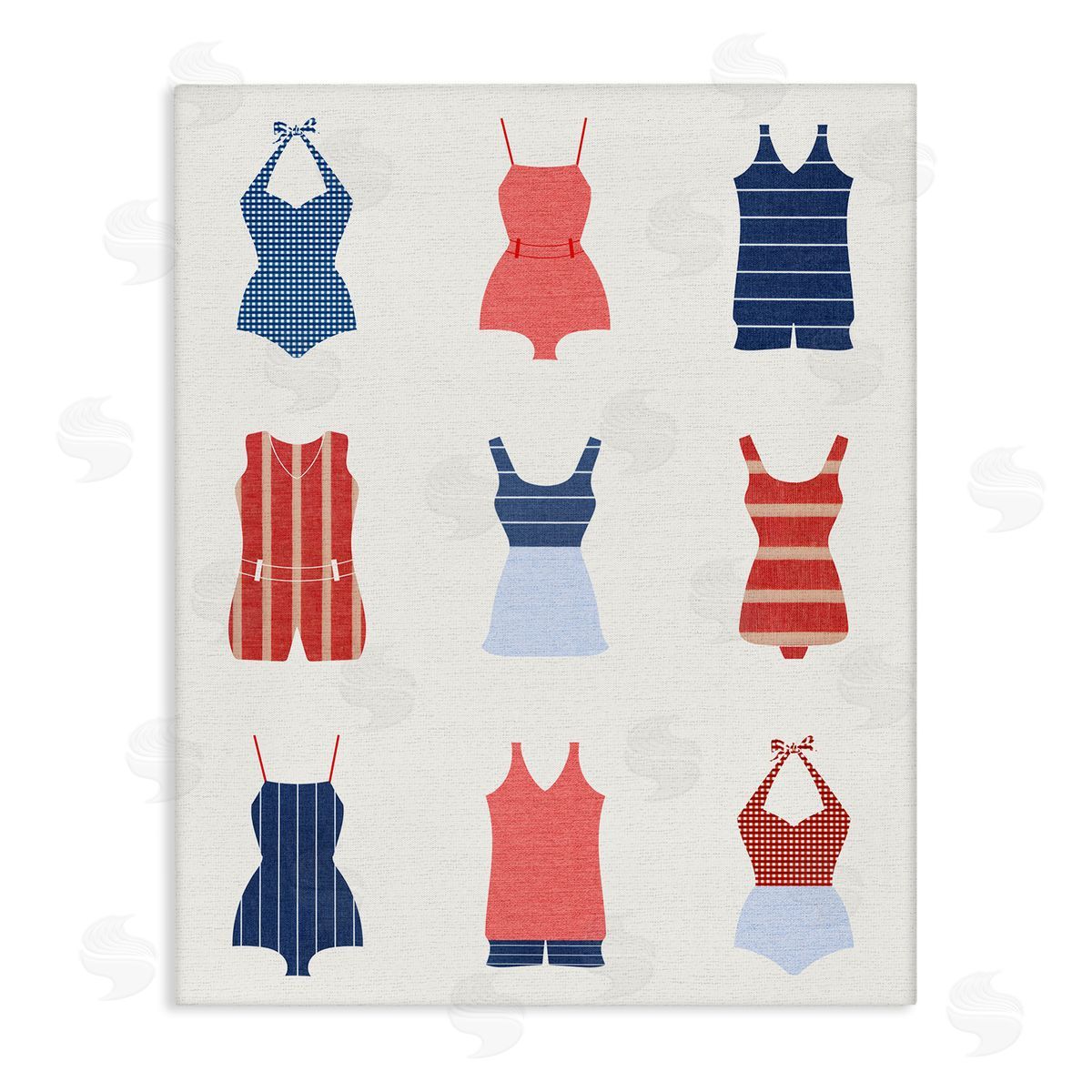 Stupell Studio Vintage Swimwear Fashion Canvas Wall Art