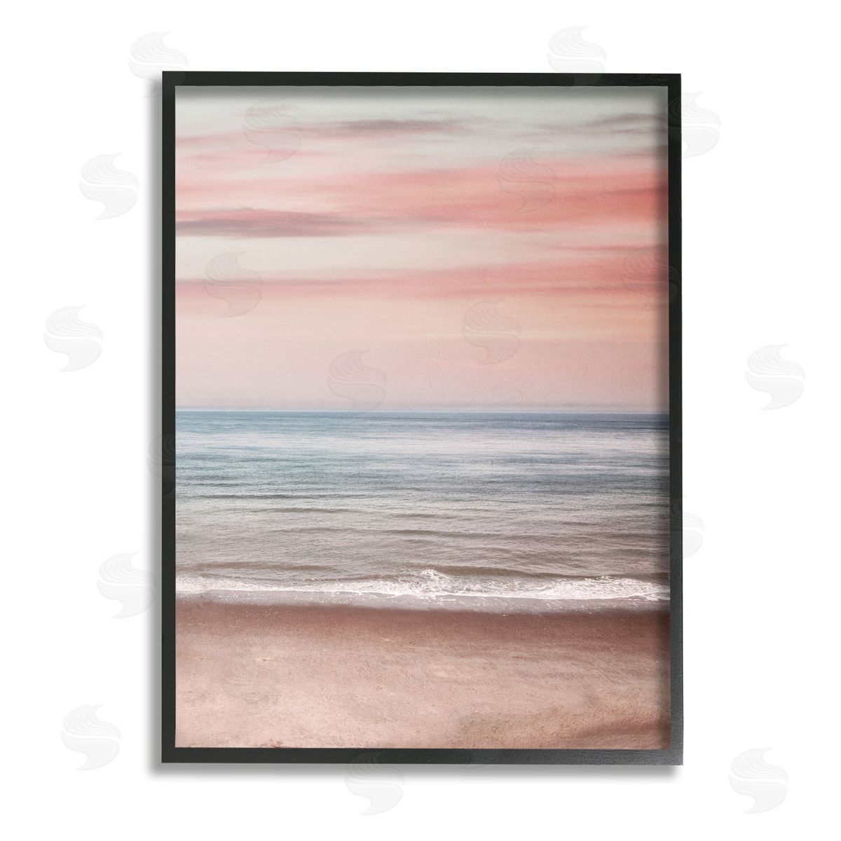 Stupell Studio Pastel Shore Sunset Black Framed Giclee Wall Artside_