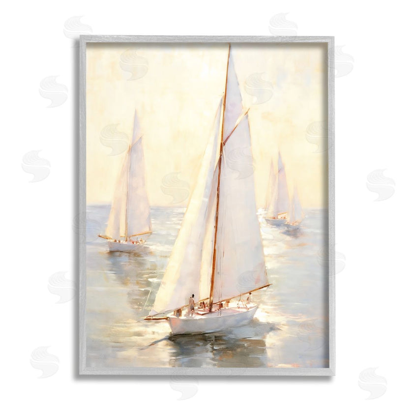 Ray Powers | Sunlit Sailboats Painting