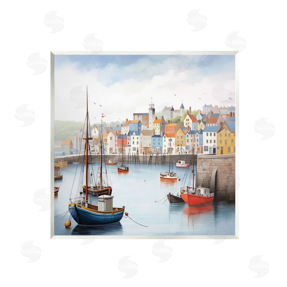 Ray Powers Waterfront Town Marina Wall Plaque Artside_