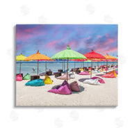 Silver | Beach Umbrellas on Shore