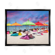 Silver | Beach Umbrellas on Shore