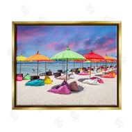 Silver | Beach Umbrellas on Shore