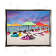 Silver | Beach Umbrellas on Shore