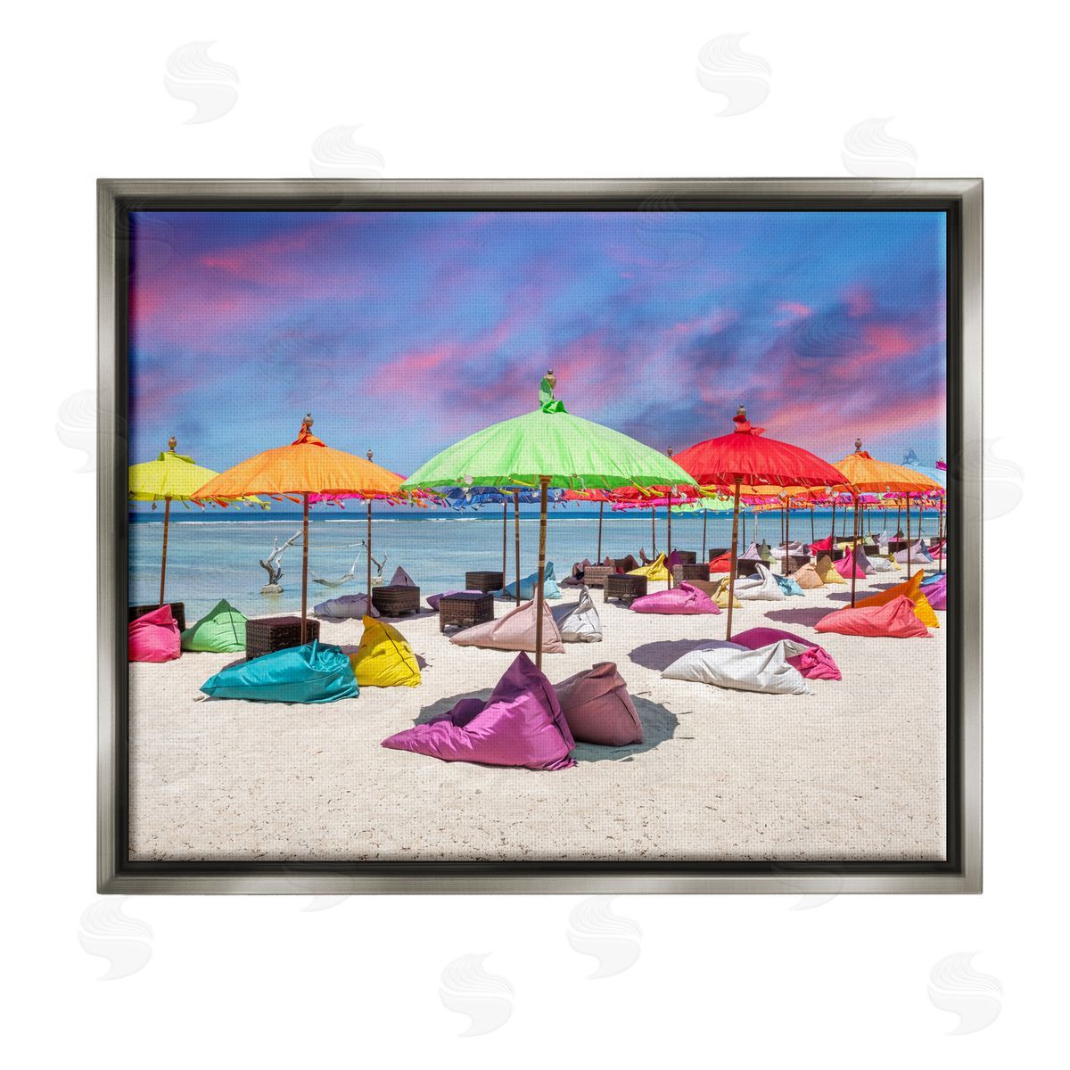 Silver | Beach Umbrellas on Shore