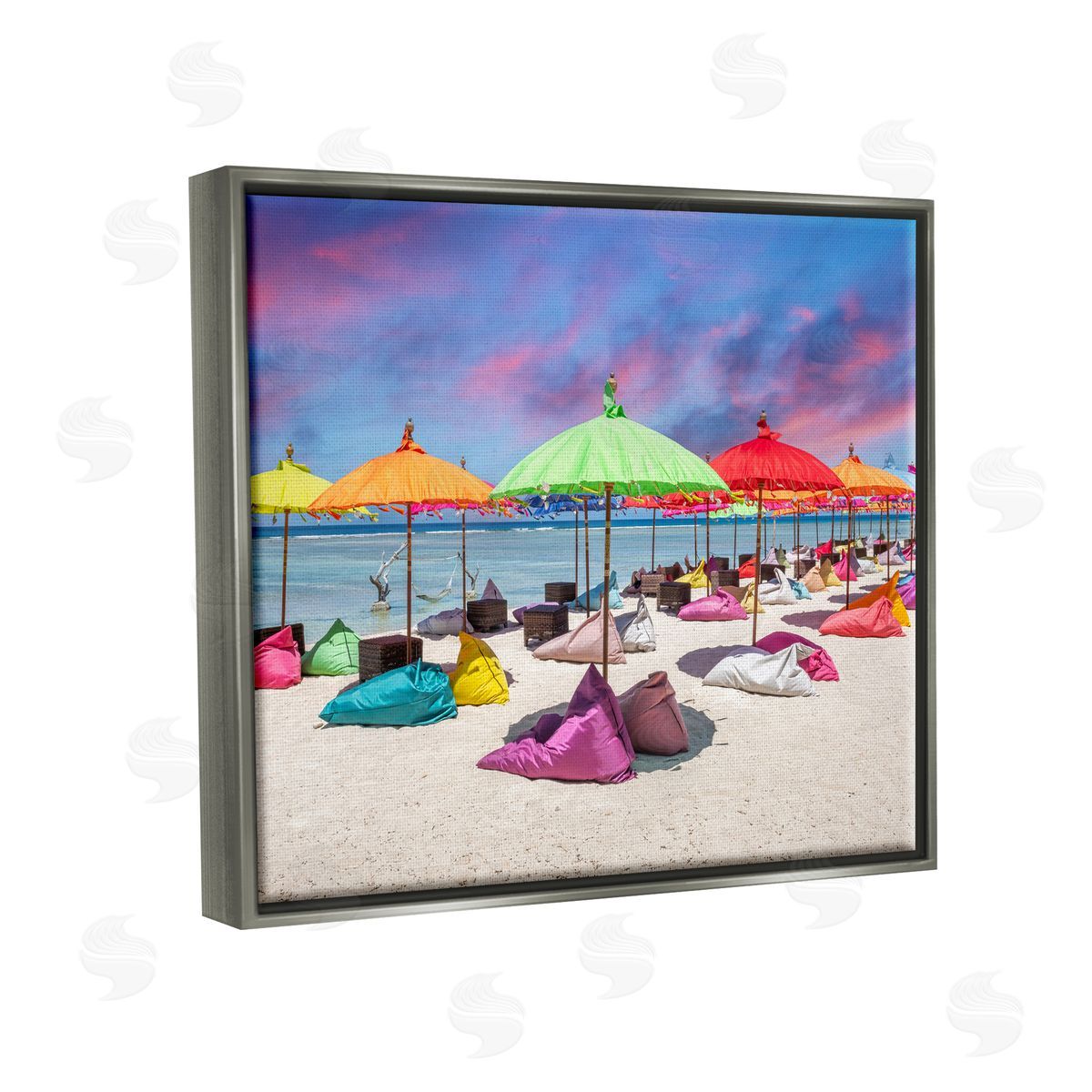 Silver | Beach Umbrellas on Shore