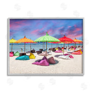 Silver | Beach Umbrellas on Shore