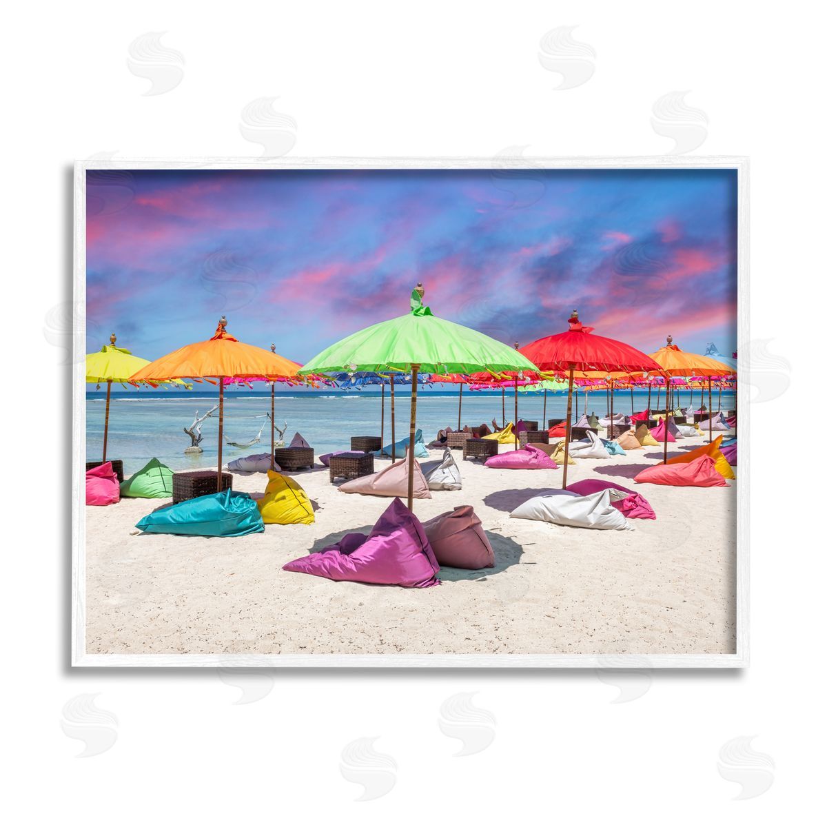 Silver | Beach Umbrellas on Shore