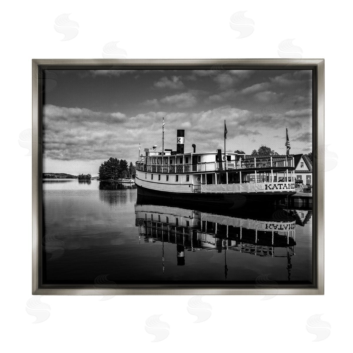 Daniel Sproul Ferry Port Photography Gray Floater Frame Canvas Artside_