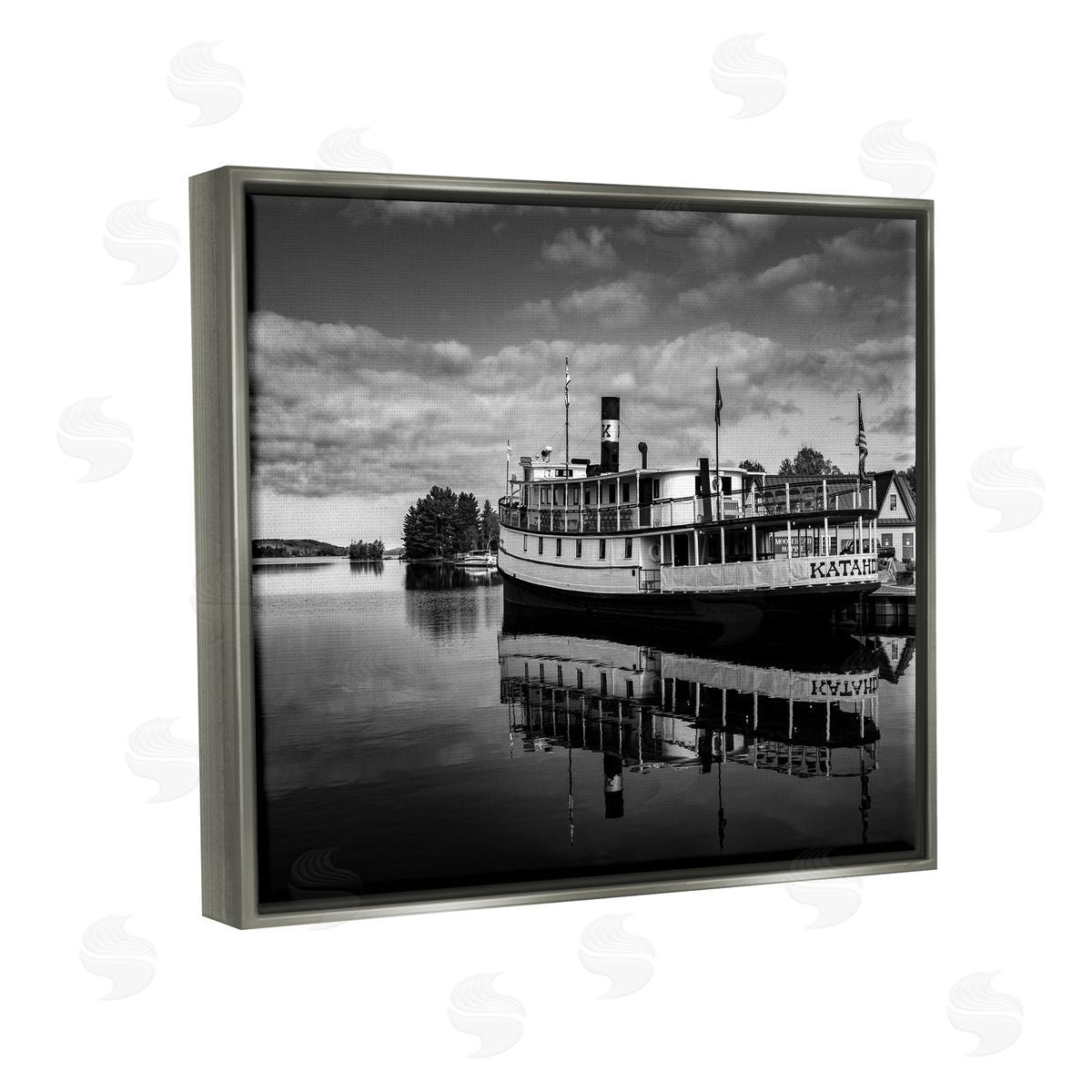 Daniel Sproul Ferry Port Photography Gray Floater Frame Canvas Artside_