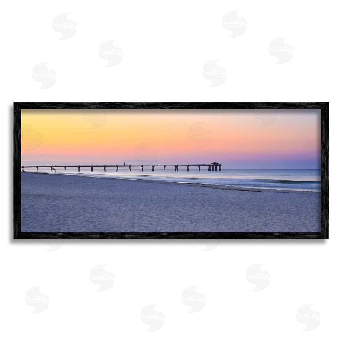 Daniel Sproul Sunrise Beach Shore Black Framed Giclee Wall Artside_