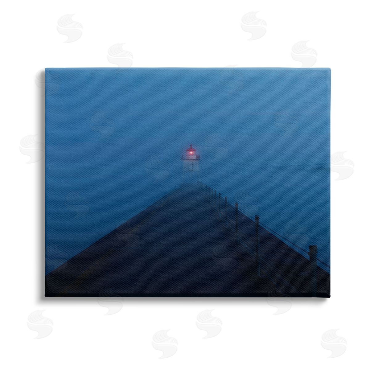 Daniel Sproul Foggy Lighthouse Dock Canvas Wall Art