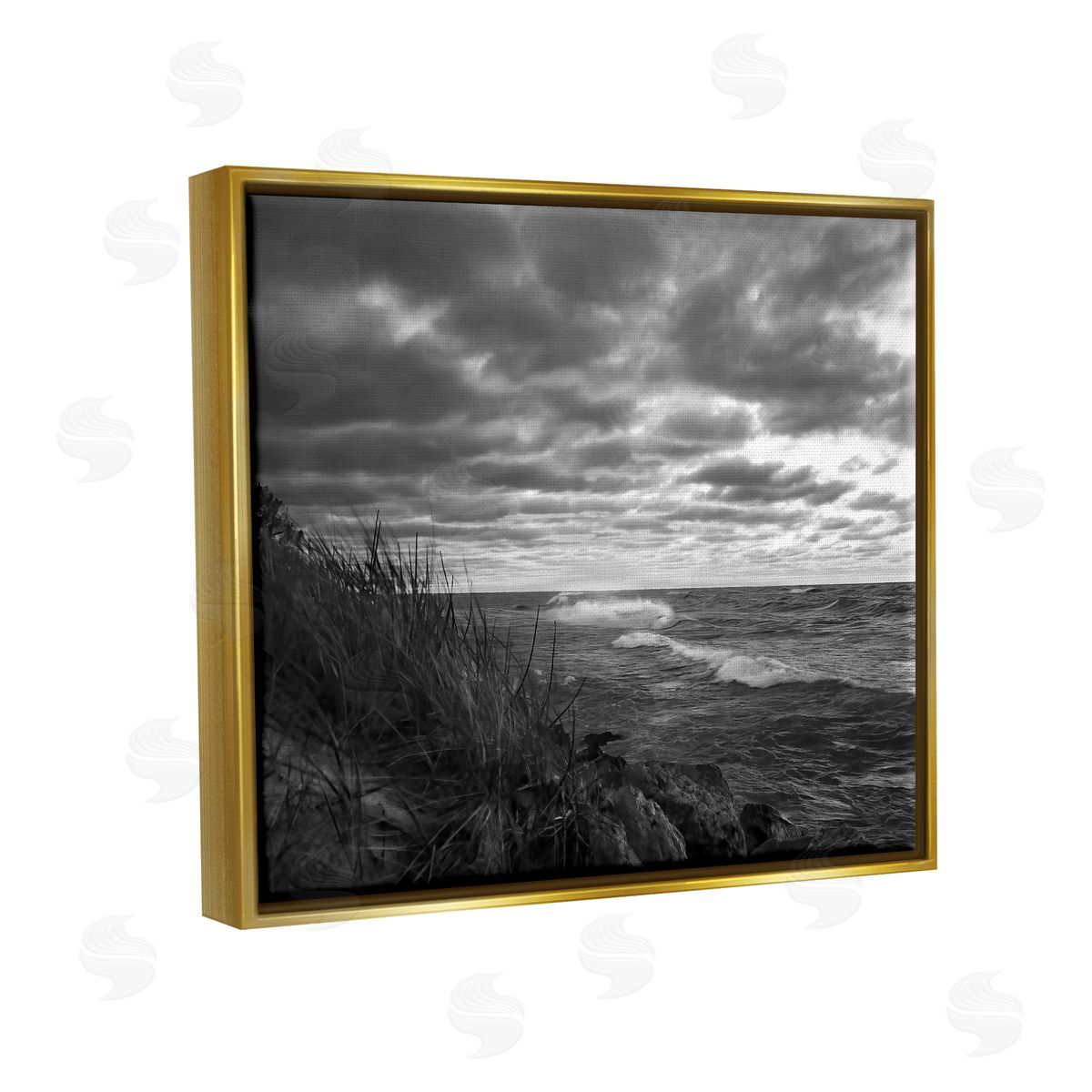 Steve Toole Stormy Sea Photography Gold Floater Frame Canvas Artside_