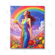 Spirit of the Rainbow | Girl in Rainbow Meadow