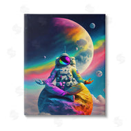 Spirit of the Rainbow | Astronaut Meditating on Moon