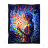 Spirit of the Rainbow | Woman & Lotus Fractals