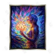 Spirit of the Rainbow | Woman & Lotus Fractals
