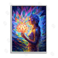 Spirit of the Rainbow | Woman & Lotus Fractals