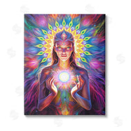Spirit of the Rainbow | Girl with Abstract Fractals