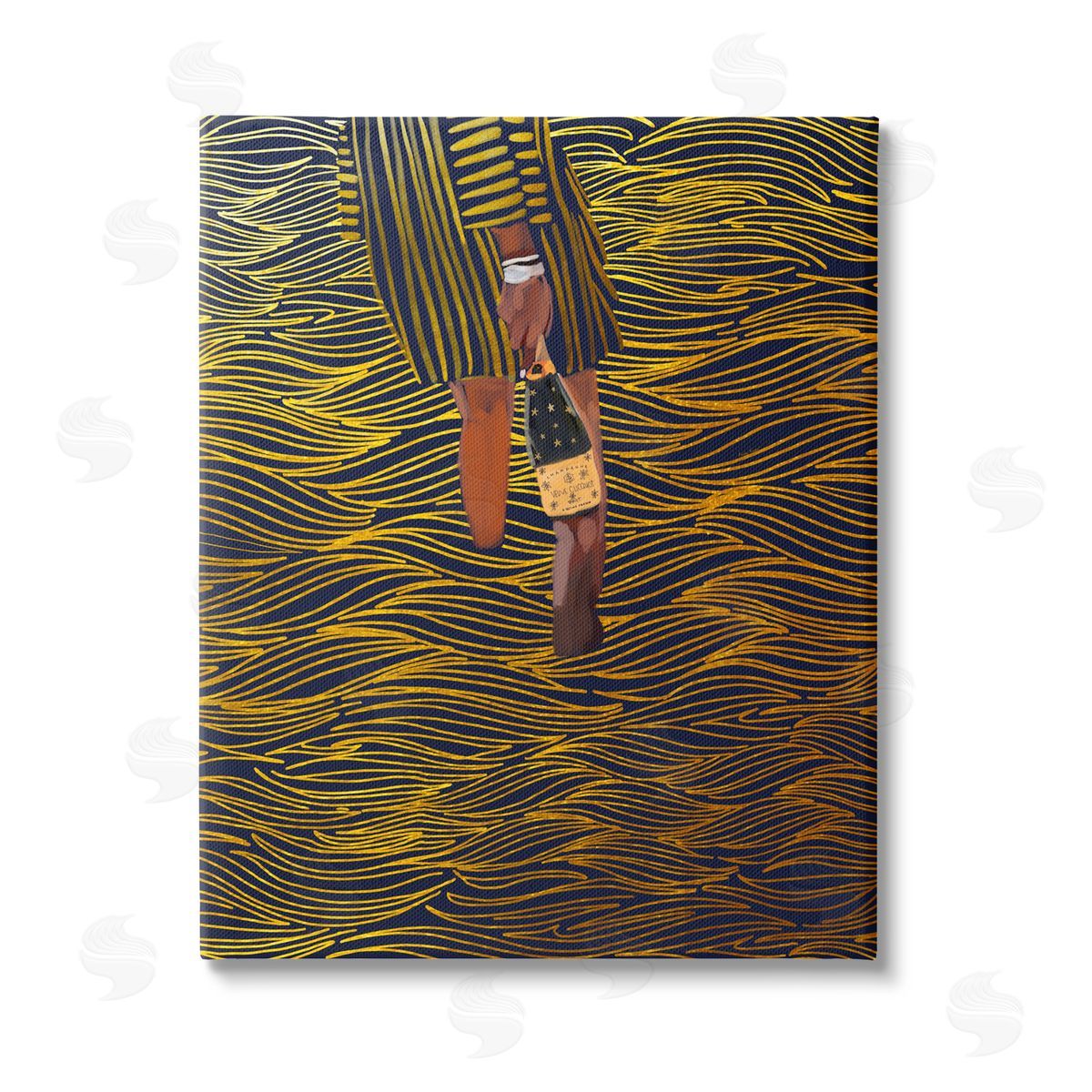 Amelia Noyes | Patterned Girl with Champagne