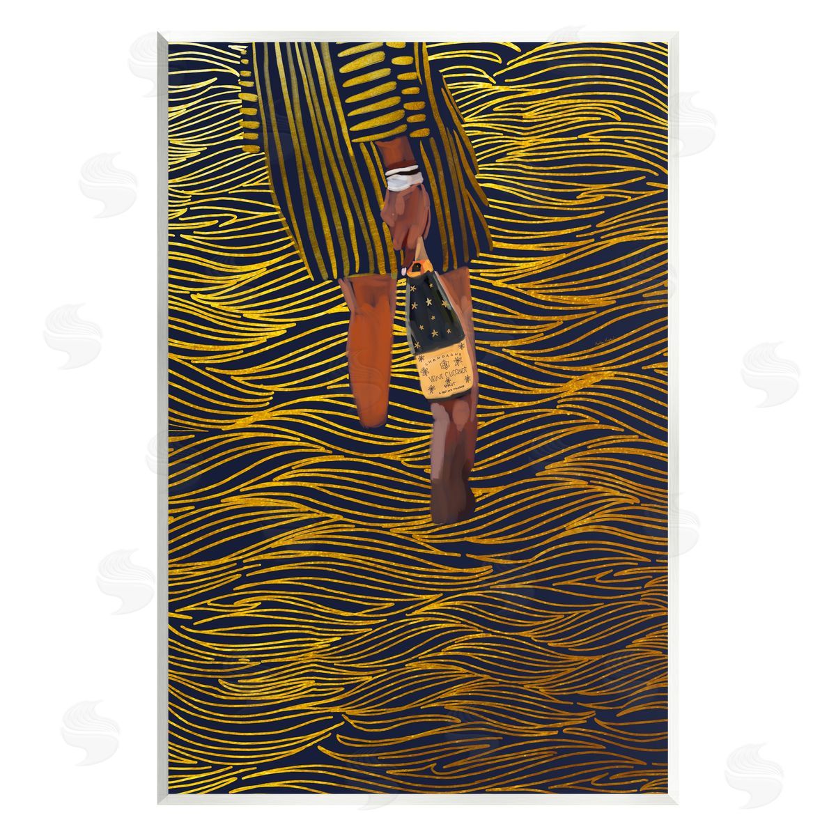 Amelia Noyes | Patterned Girl with Champagne