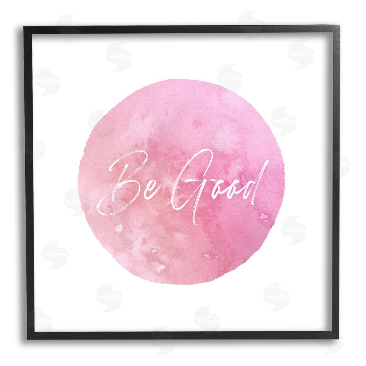 Christine Zalewski Be Good Pink Circle Black Framed Giclee Wall Artside_